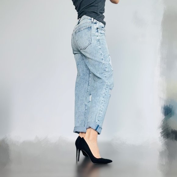 Abercrombie & Fitch Mid-Rise Boyfriend Jeans - Unworn - Size 25 - Picture 4 of 9